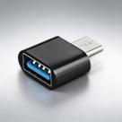 Conector USB 3.0 Macho para USB-C Fêmea OTG Preto - Transferência Rápida
