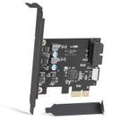 Conector USB 3.0 PCIe x1 a 19 pinos e placa tipo E (chave A)