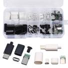 Conector USB 3.1 tipo C ANMBEST 20Set (10 pretos+10 brancos) Conector USB 3.1 tipo C ANMBEST 20Set (10 pretos+10 brancos)