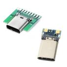 Conector USB C DIY USB 3.1 tipo C, plugue macho de 24 pinos e porta de soquete fêmea, reparo, adaptador de solda de substituição