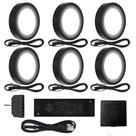 Conector VST Under Cabinet Lighting com dimmer de toque com fio, pacote com 6