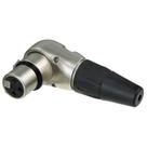 Conector xlr cabo femea 3 polos nickel angulado rc3fr rean