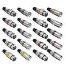 Conector XLR EBXYA Cabo de microfone macho e fêmea de 3 pinos