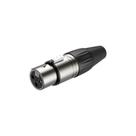 Conector XLR Fêmea Linha Trava Roxtone RX3FP-NT Niquelado