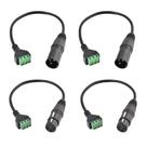 Conector XLR macho e fêmea para cabo terminal de parafuso de 3 pinos