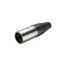 Conector XLR Macho Linha Roxtone RX3MP-NT Niquelado