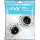 Conector XLR Macho Painel 3 Pólos Niquelado HX048M HYX - PCT / 2