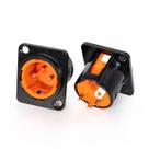 Conector XLR Macho Painel Black Profissional Laranja Conector XLR Macho Painel Black Profissional Laranja