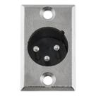 Conector XLR Macho Painel Niquelado HX039M "PCT C/2" HYX