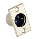 Conector XLR Macho Painel Reto