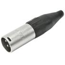 Conector XLR Macho Santo Angelo SA2X Plug Canon Niquelado Profissional Para Microfone Áudio Som Mic