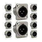Conector Xlr Macho Wc 1033 10 Unidades Painel Wireconex