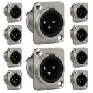 Conector Xlr Macho Wc 1033 Mp Bk Ni 3p Painel Wireconex 10 Unidades