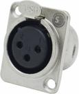 Conector XLR Painel Fêmea 3 Pinos Soundvoice XP03-FM