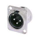 Conector XLR painel Receptáculo macho de 3 polos NC3MD-L-1 / NC3MDL-1 NEUTRIK