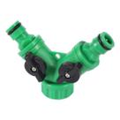 Conector Y Mangueira Jardim 2 Saídas com Registro Verde