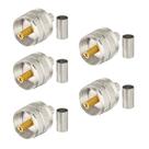 Conectores coaxiais Superbat PL259 UHF Male Solder 5 unidades