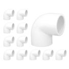 Conectores de encaixe de PVC esculpidos primorosamente no cotovelo de 90 de 3/4 de polegada (12)