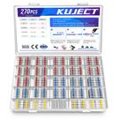 Conectores de fio de vedação de solda Kuject 270PCS à prova d'água Conectores de fio de vedação de solda Kuject 270PCS à prova d'água