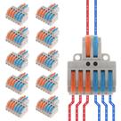 Conectores de Fio DIANN 10 peças com Alavanca 2 entradas 6 saídas 2812 AWG Conectores de Fio DIANN 10 peças com Alavanca 2 entradas 6 saídas 2812 AWG
