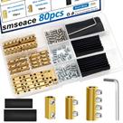 Conectores de fio smseace 80 unidades de calibre 6/8/10 com tubos termorretráteis