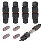 Conectores de fios Andefu 2 pinos à prova dágua IP68, kit com 4 unidades Conectores de fios Andefu 2 pinos à prova dágua IP68, kit com 4 unidades
