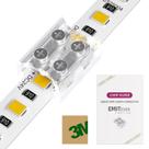 Conectores de fita LED EMITEVER, 2 pinos, sem solda, 8 mm, pacote com 12