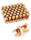 Conectores de parafuso dividido de aterramento QWORK, calibre 4, calibre 8, 50 unidades Conectores de parafuso dividido de aterramento QWORK, calibre 4, calibre 8, 50 unidades