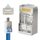 Conectores de passagem RJ45 Cat6, pacote com 50 conectores iwillink blindados