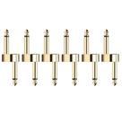 Conectores de pedal de guitarra AZOR, pacote com 6, 6,35 mm, macho para macho