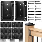 Conectores de suporte de trilhos de convés Toscoco para postes de madeira 2x4