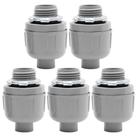 Conectores estanques para conduíte PVC 1/2" MAKERELE, pacote com 5 Conectores estanques para conduíte PVC 1/2" MAKERELE, pacote com 5