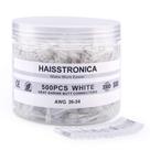 Conectores Haisstronica 500PCS brancos termorretráteis - conectores de emenda de crimpagem de calibre 26-24, isolados, impermeáveis, marítimos e automotivos