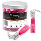 Conectores Piggyback Spade Wirefy 150 PCS, 3 vias, vermelhos 22-16 AWG