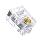 Conectores RJ11 para telefone Hetjosee, pacote com 25 unidades, plug 6P4C