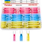Conectores Twidec Heat Shrink Fork Spade, 100 unidades à prova d'água