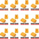 Conectores XT30, plugues macho e fêmea com tubo retrátil (20 pares)