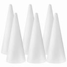 Cones artesanais de espuma FFChuanhe, 9 x 30 cm, pacote com 6 unidades, poliestireno branco