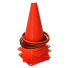 Cones C/Argolas Jogo Brinquedo Esportivo Criança Educativo