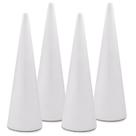 Cones de espuma Crafare, pacote com 4, 10x34 cm, poliestireno para artesanato