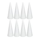 Cones de espuma Craft Crafjie 9,7 x 9,5 cm, pacote com 8 unidades, branco, faça você mesmo