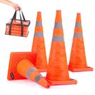 Cones de segurança de trânsito BATTIFE 28 polegadas laranja pacote com 4