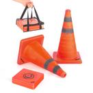Cones de segurança de trânsito BATTIFE de 18 polegadas laranja pacote com 2