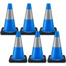 Cones de segurança de trânsito Copkim PVC azul com colares refletivos