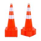 Cones de segurança de trânsito LCYindu de 28 polegadas, pacote com 12 polegadas e refletor Cones de segurança de trânsito LCYindu de 28 polegadas, pacote com 12 polegadas e refletor