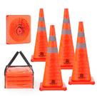 Cones de segurança de trânsito RoadHero de 28 polegadas com gola reflexiva