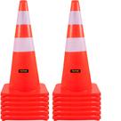 Cones de segurança VEVOR 73 cm de altura em PVC laranja com colares refletivos