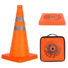 Cones de trânsito dobráveis GUARDLEAD de 18 polegadas com colares refletivos