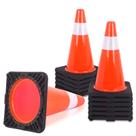 Cones de trânsito LCYindu, pacote com 12 polegadas, base pesada e refletor