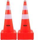 Cones de trânsito VEVOR de PVC laranja de 28 polegadas com coleiras refletivas